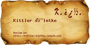 Kittler Életke névjegykártya